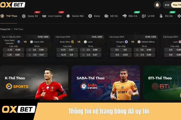 Thông tin về trang bóng đá uy tín