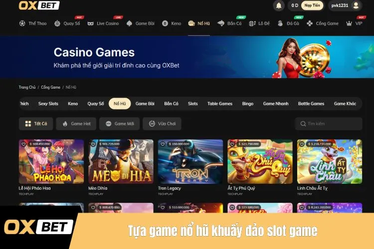 Tựa game nổ hũ khuấy đảo slot game
