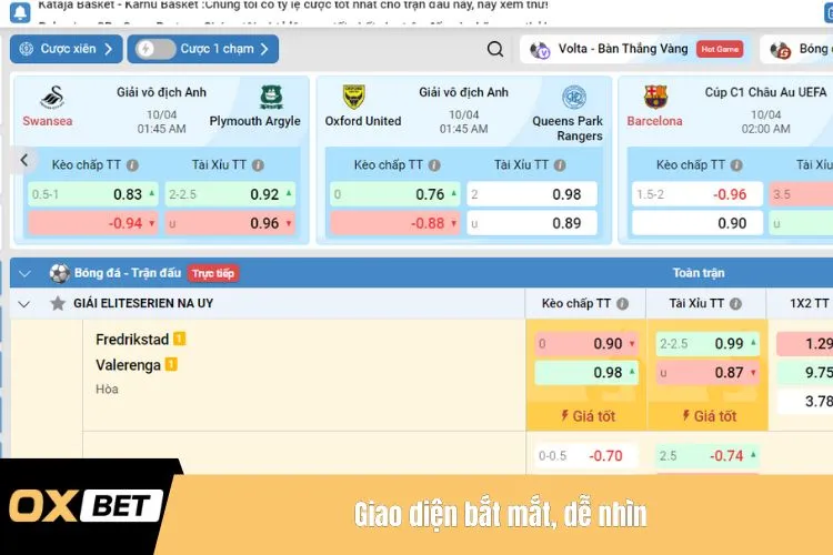 Giao diện bắt mắt, dễ nhìn