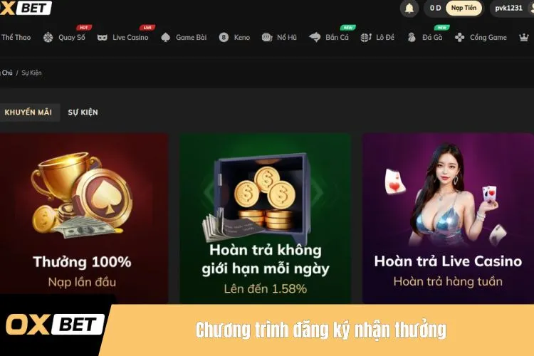 Chương trình đăng ký nhận thưởng