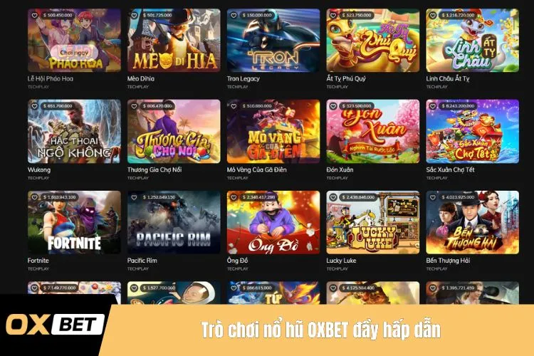 Trò chơi nổ hũ OXBET đầy hấp dẫn